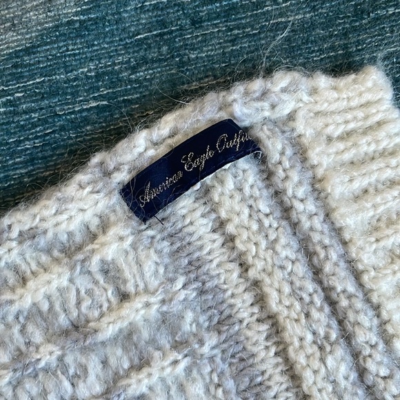 American Eagle Fair Isle Snowflake Knit Winter Scarf - Picture 7 of 7